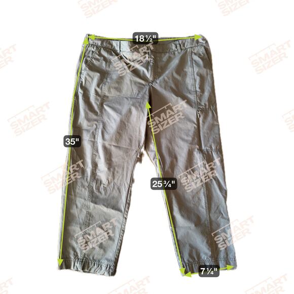 KIRKLAND Army Green Nylon Blend Quick Dry Trail Hiking Pants #212 Size 16 - Picture 2 of 4